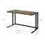 Bureau rectangulaire avec fiche - Métal en bois synthétique, base ouverte, 24 po x 47 po 30 po, poids de 32 lb pour l'emballage et rectangulaire, sans rangement, l 47 po x P 30 po, charge maximale 70 lb, base-1074509531
