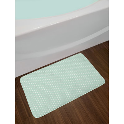 Tapis de bain vert de style rétro