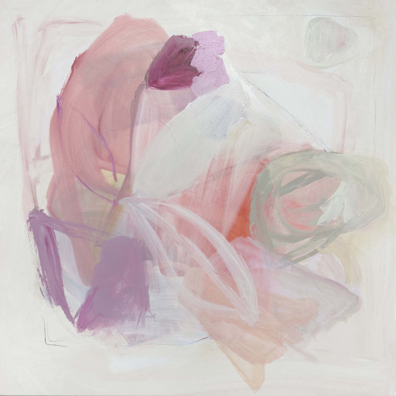 "Tulip Play I" par Katie Ré Scheidt, H 30 po x l 30 po, Toile tendue