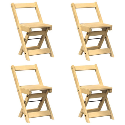 5 Piece Butterfly Dining Set Corona Foldable Pinewood