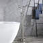 Caruthers 1 Handle Floor Roman Tub Faucet with Diverter