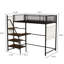 Lit mezzanine simple noir avec cadre et mesures en métal de tailles multiples-130080474