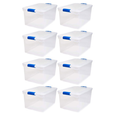 Homz Storage Organizing Container Bin with Latching Lids