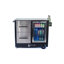 Mont Alpi - Acier inoxydable l 48 po x P 23 po x H 36 po - Grand îlot de cuisine à roulettes mobile avec chariot à pizza et table d'appoint avec plateau en céramique + réfrigérateur à boissons avec porte en verre + tiroirs de rangement + tablette porte-vin + refroidisseur à glace portatif