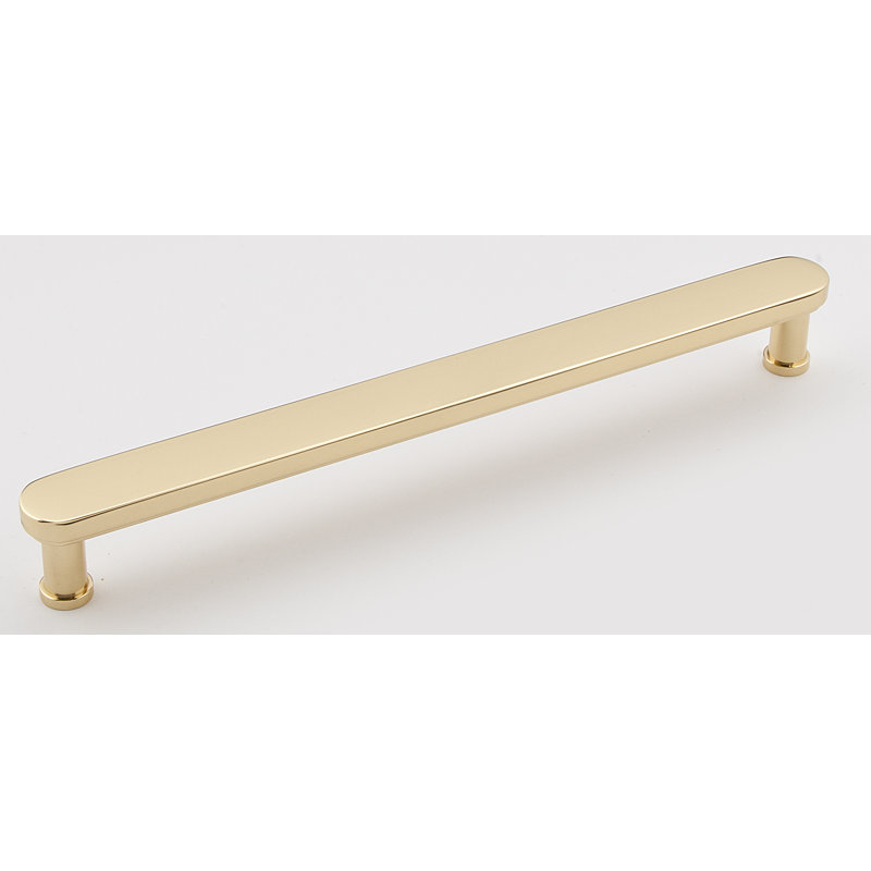 Polished Brass Modern 8'' Bar Pull with Mounting Hardware