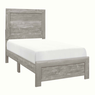 Mobilier de chambre à coucher rustique à panneau en bois 1pc, lit dans une boîte