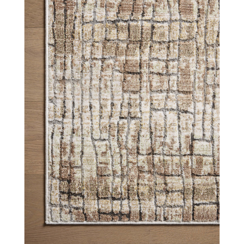 Tapis argile / fumée Manoliu, Tapis de couloir 2 pi 6 po x 10 pi