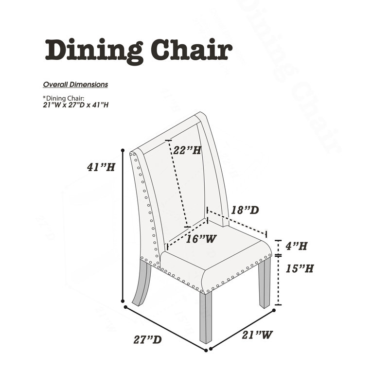Chaises d'appoint traditionnelles 2Pc rembourrées à oreilles avec finition chêne