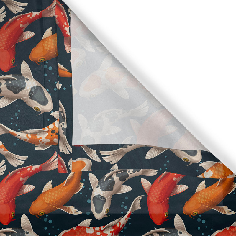 Rideau à œillets Dakoi Fields Koi Fish, L 50 po x L 54 po