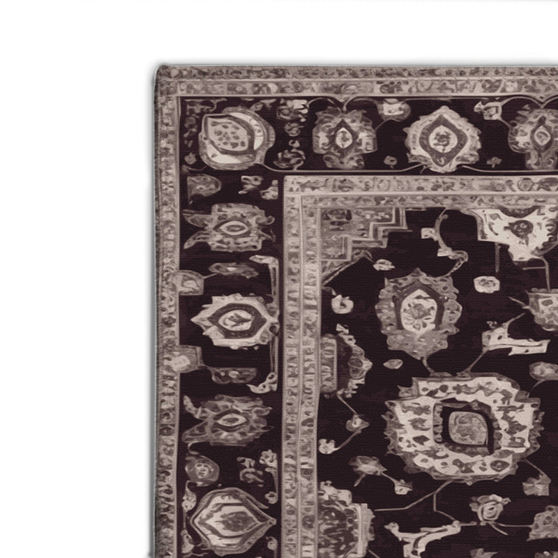 Tapis noir intérieur et extérieur Tabriz, Rectangulaire 8 pi x 10 pi