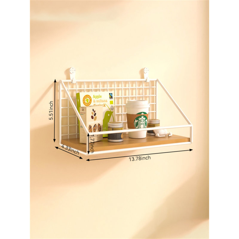 Faneisha Metal Floating Shelf, 5.9" H x 13.78" W x 4.33" D