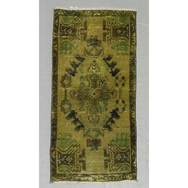Dakhia One-of-a-Kind 1'6" X 3' Wool Area Rug Green
