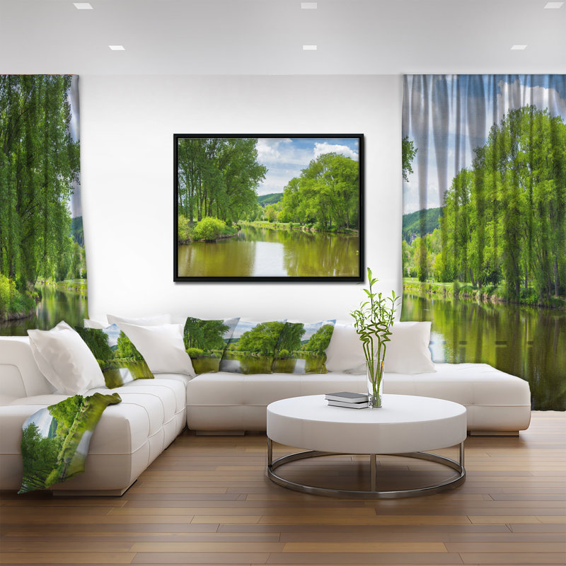 «Beautiful Summer with Green Grass», reproduction de photo sur toile tendue, H 12 po x l 20 po x P 1 po