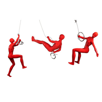 3pc Wall Climbers Accent Sculptures