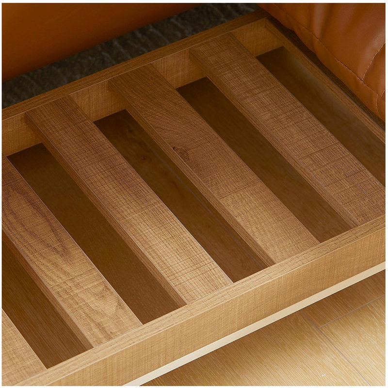 Console, table d'entrée de ferme avec tablette à lattes de rangement, canapé rustique avec anti-basculement pour le salon, couloir