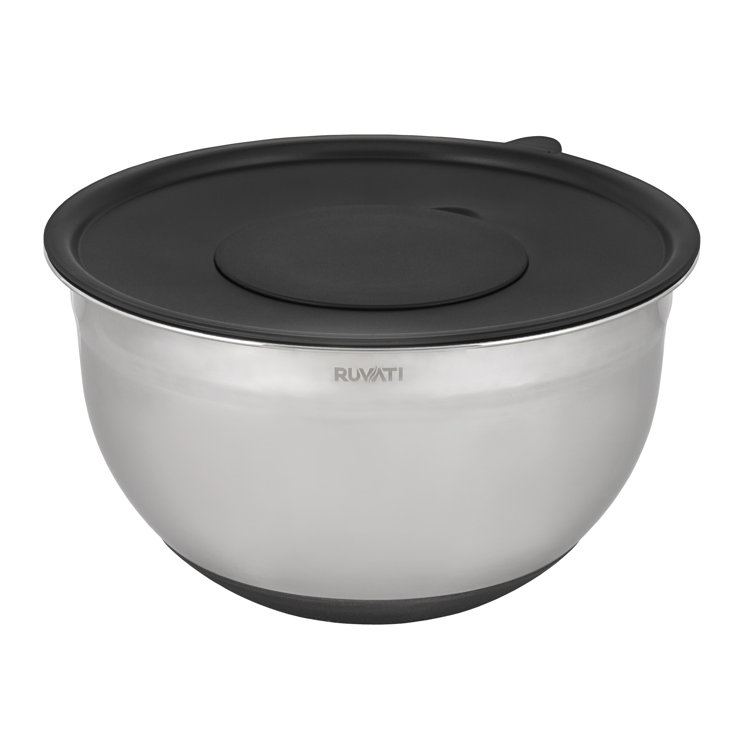 Ruvati Mixing Bowl and Colander with Black Composite Platform (complete set) for Workstation Sinks