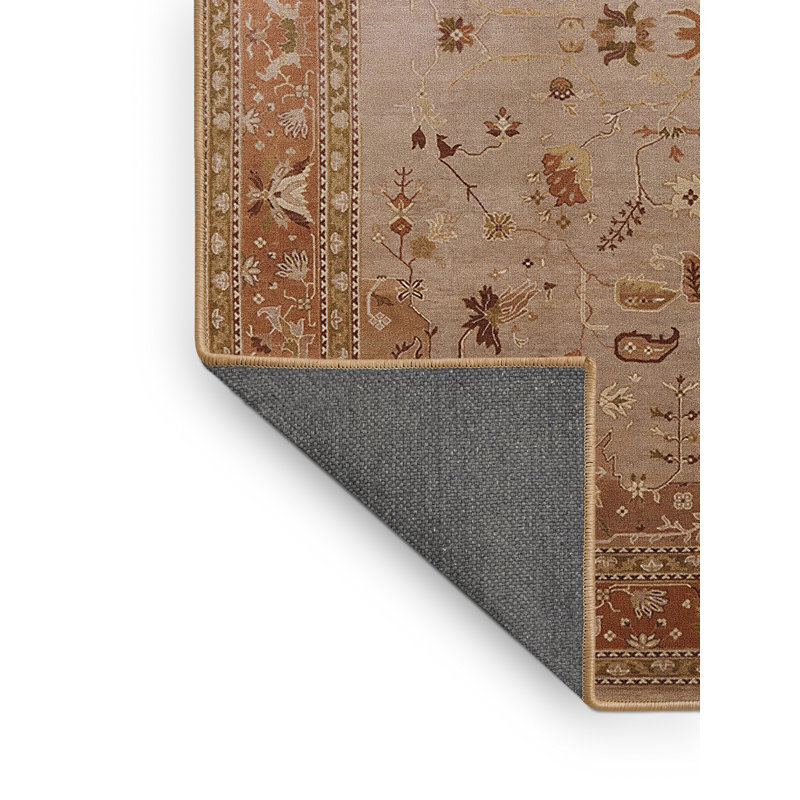 Tapis oriental gris / brun Dzadur, Rectangle 4 pi x 6 pi