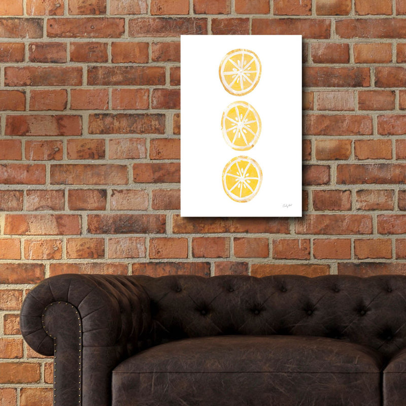  «Lemon Slices 2» par Courtney Prahl, art mural en verre acrylique, 16 po x 24 po, H 24 po x l 16 po