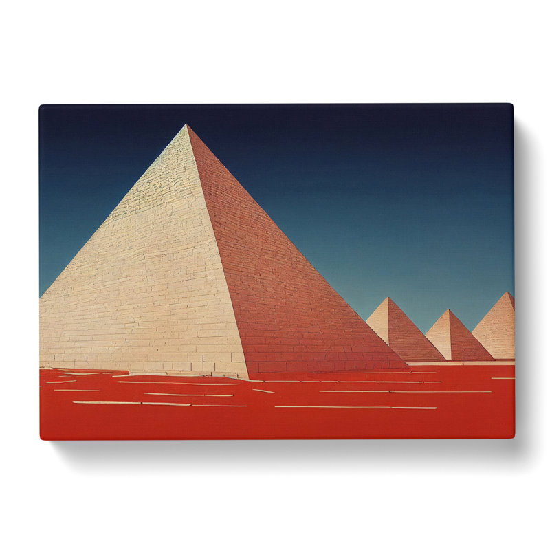 Awesome Pyramids - Wrapped Canvas Print, 35cm H x 50cm W x 3cm D