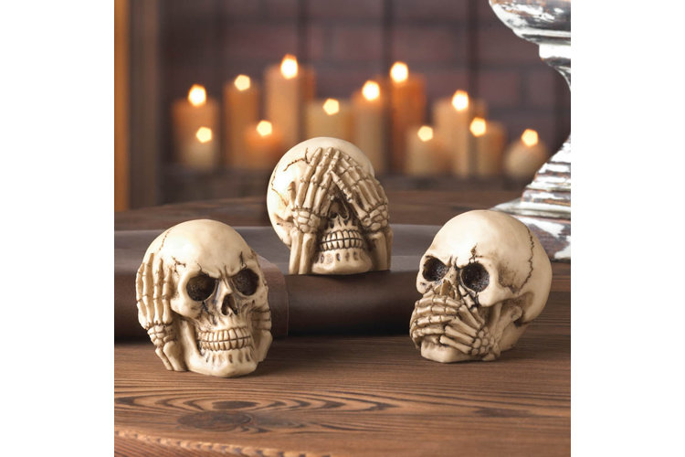 Large Ceramic Skull Coffin Paper Towel Holder Handmade Vampire -  in  2023