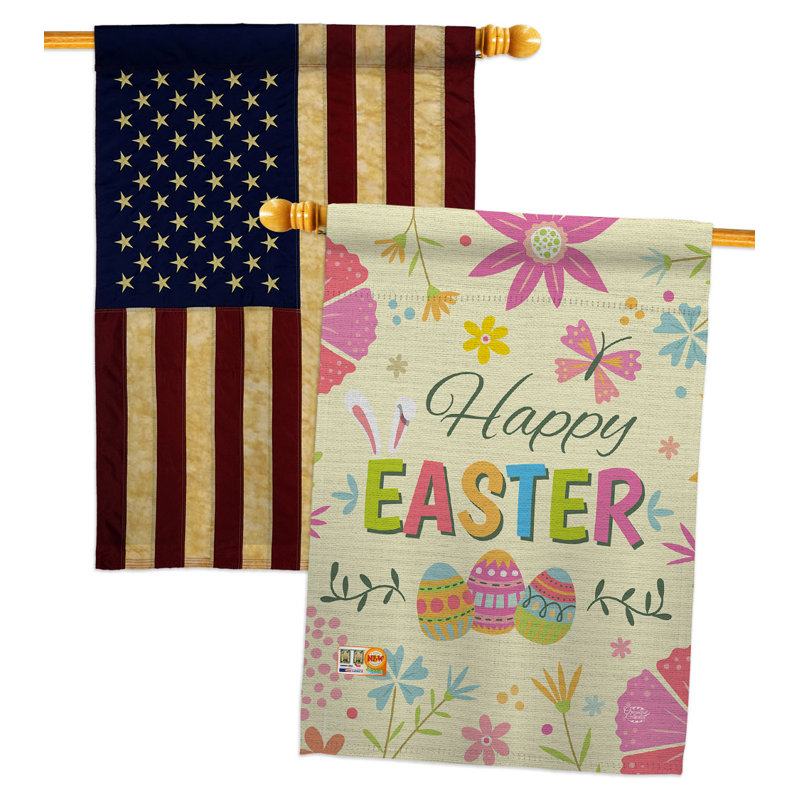 Drapeau de maison Joyeuses Pâques