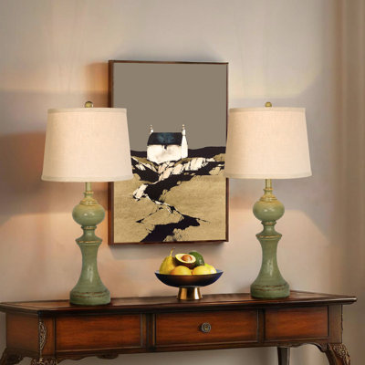 Tomisin 49.8Cm Green Beside Table Lamp Set