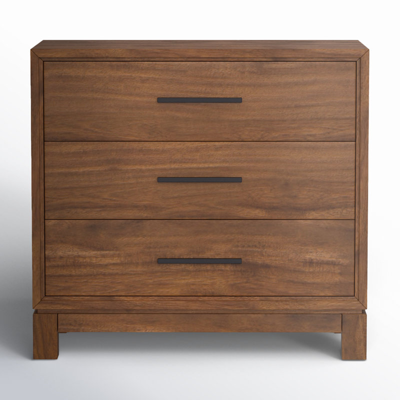 Wrightia 36'' W 3 - Drawer Dresser, Honey Maple