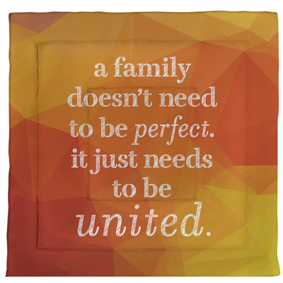 Gemstone Family Love Quote Single Reversible Comforter