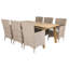 Charvi 6 - Person Wood Patio Dining Set with Rectangular Table