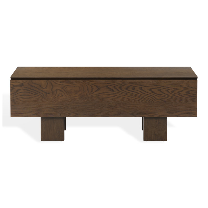 Banc de rangement en bois Olavi Sherianya, Noyer