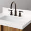 Trayshawn 30 po Meuble-lavabo de comptoir à simple cuve en marbre d'ingénierie avec robinet Whitebrook-878669352