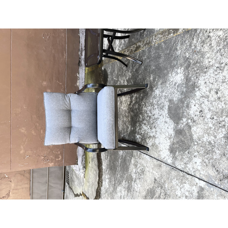 Fauteuil à bascule gris moyen avec fauteuil et coussin solide, Gris moyen