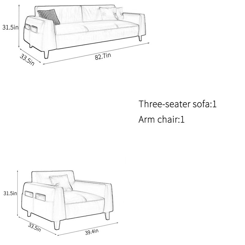 Business simple high-grade office sofa set
