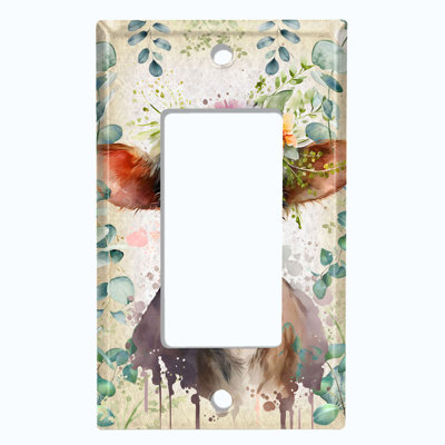 Copper Rust Patina Teal Print 1 - Gang Toggle Light Switch Standard Wall Plate