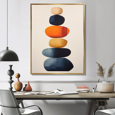 Zen Zen Pierres Subtle Serenity III - Spiritual Stone Wall Art Living Room