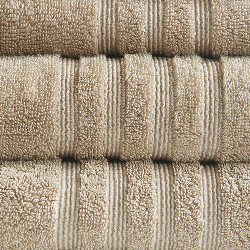 Absorbent 100% cotton high quality towels (set of 6), Natural