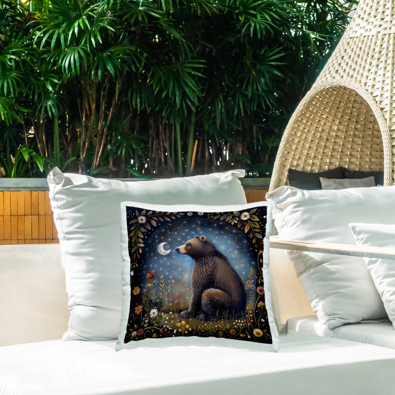 Coussin Woodland Bear Night