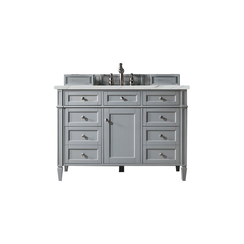Brittany 48 in. Single Vanity, Urban Gray, Ethereal Noctis