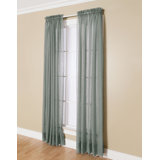 Canizales 100% Polyester Sheer Crushed Voile Solid Color Curtain Panel with Rod Pocket Top