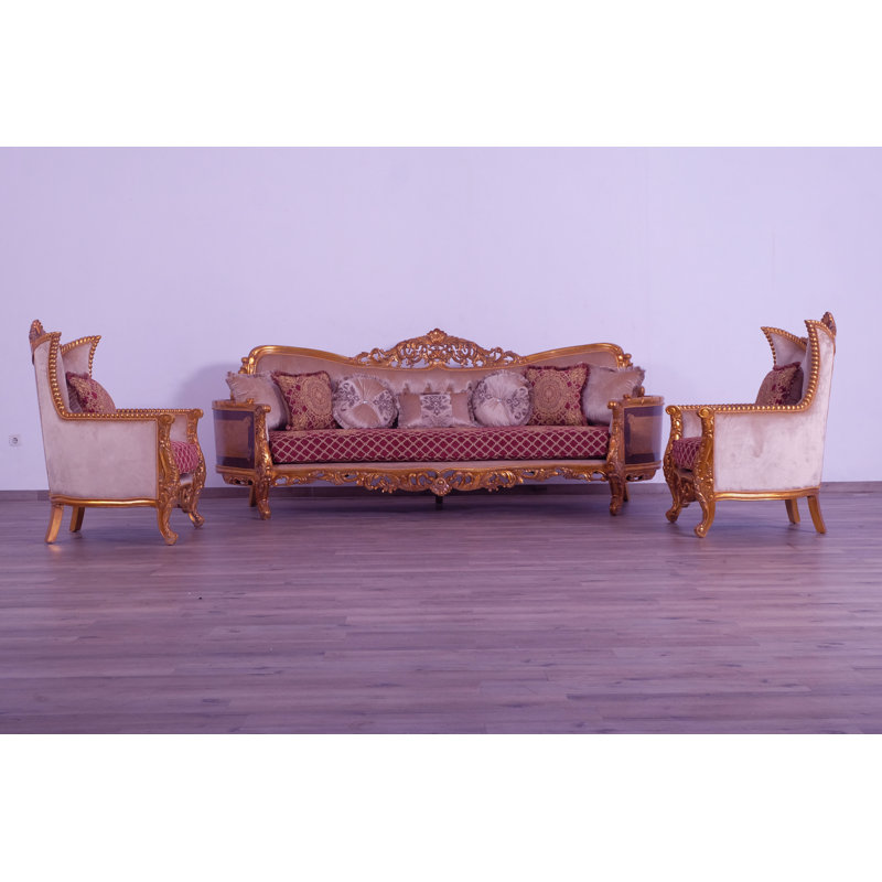 Maggiolini Sofa, Red/Burgundy, Brown