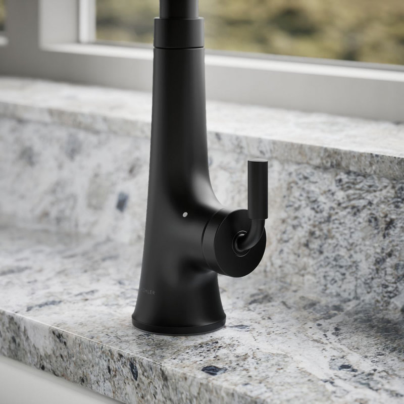 Tone Touchless Pull-Down Kitchen Sink Faucet with Three-Function Sprayhead, Matte Black
