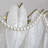 Mickle 8 - Light Dimmable Gold Chandelier with Crystal Feather