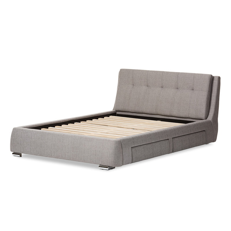 Upholstered Platform Storage Bed, Queen