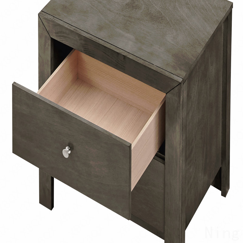 Table de chevet transitionnelle, Gris