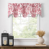 Amelie Toile Cotton Scalloped 70'' W Window Valance