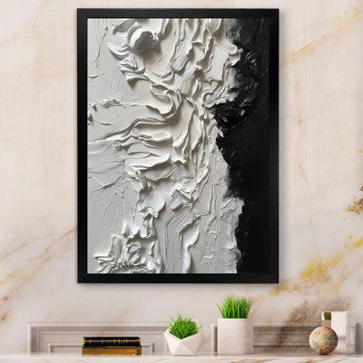 White And Black Tranquillity Unleashed I - Abstract Marble Wall Art Prints