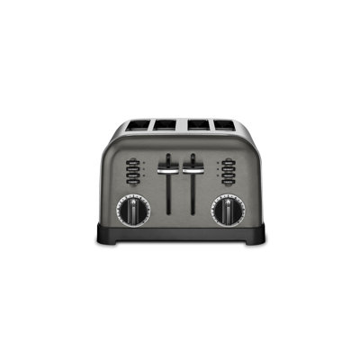 Grille-pain classique à 4 tranches en métal Cuisinart, acier inoxydable noir