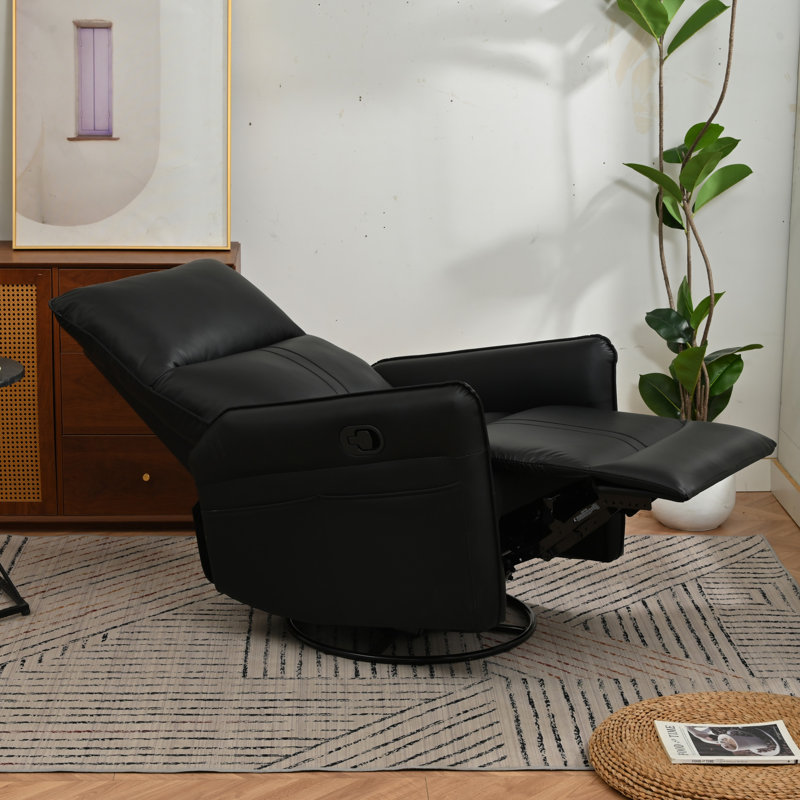 Rocking Recliner Chair With Overstuffed Seat For Bedroom Comfort 360 Swivel Living Room - Space Design