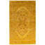 Overdyed Hand-Knotted Wool Modern-Contemporary Gold Area Rug 4' 8" x 7' 4"