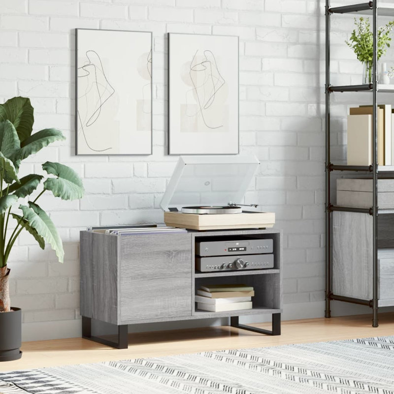 48cm H Media Cabinet, Grey Sonoma